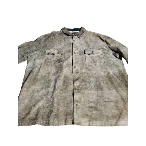 Nat Nast Genuine Leather Jacket Mens Size XXL Suede Pockets Light Brown - Picture 2 of 5